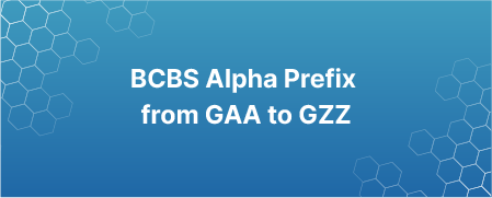 BCBS Alpha Prefix from GAA to GZZ
